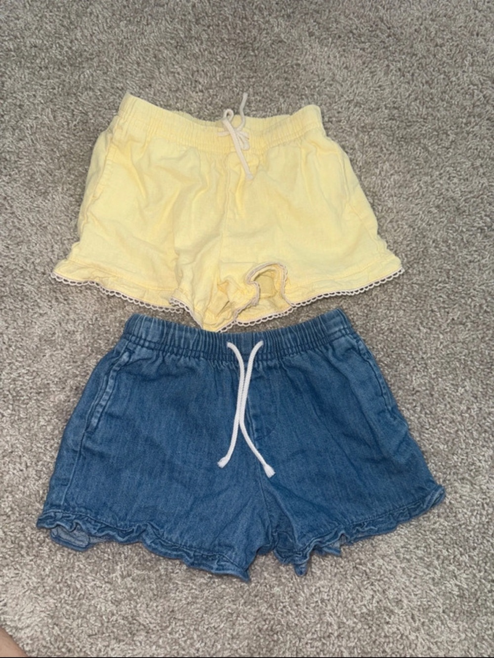 Old Navy Girls 2-Piece Shorts Set – Yellow & Denim – Size 4T